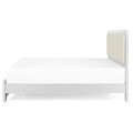 Pat Queen Size, Opera, cu somiera inclusa, 161 x 217 x 130 cm, mdf/piele ecologica