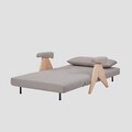 Canapea extensibila 1 loc Calore, Homla, 117x90x82 cm, lemn/poliester, bej/natur