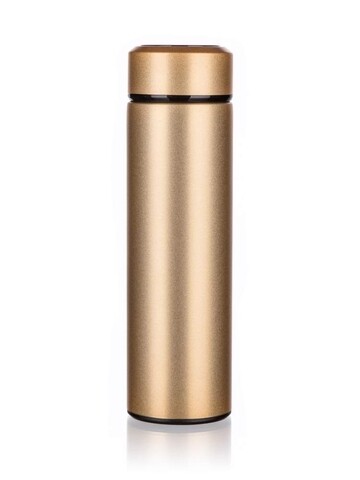 Termos cu afisaj de temperatura smart trek, banquet, 400 ml, inox, auriu