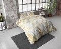 Lenjerie de pat dubla Satin Clover Cream, Dreamhouse, 3 piese, 200x220 cm, bumbac satinat, multicolora