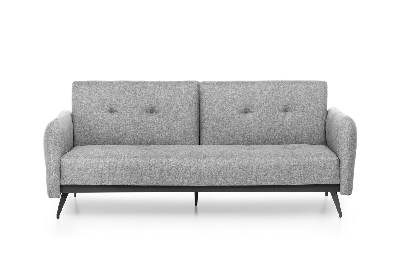 Canapea Extensibila Ron Sofabed, Futon, 3 Locuri, 190x125 Cm, Metal, Gri