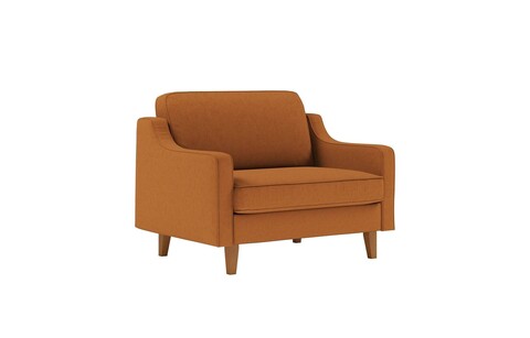 Fotoliu, Atelier del Sofa, 918CMF1121, Cadru: 100% OȚEL, Caramel / Nucă