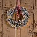 Coronita luminoasa Imperial wreath snowy, Decoris, 50x8 cm, 40 LED-uri