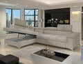 Coltar extensibil stanga 4 locuri ELTAP, LT-18TOU, Eridano, 275x202x88 cm, lemn/poliester, bej inchis