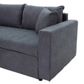 Coltar extensibil reversibil Lilian, Pakoworld, 225x148x81 cm, textil, antracit