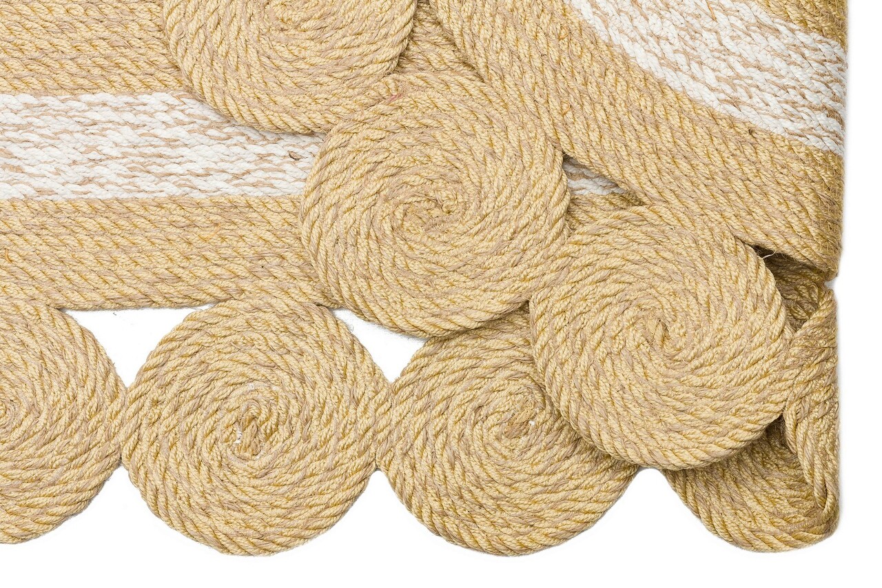 Covor, Ptn 04 Natural White , 100% POLIPROPILEN/IUTA/BUMBAC RECICLAT, Crem