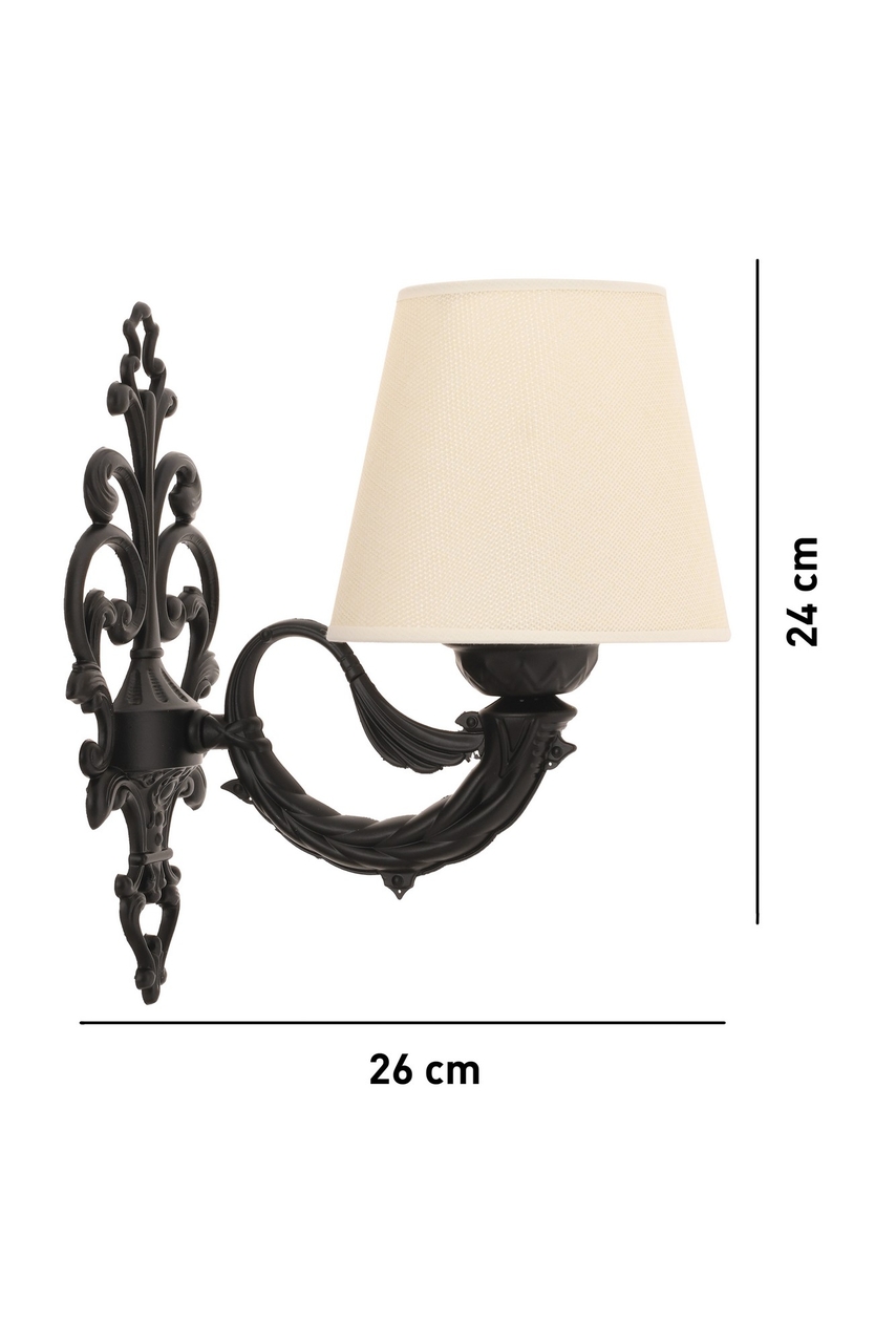 Aplica de perete, Opviq, 390FLH2358, Crem/Negru - view 4