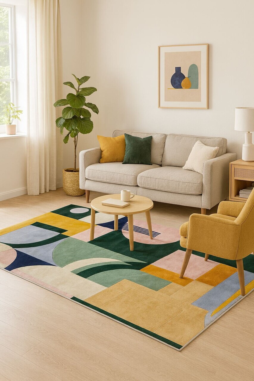 Covor BSR-1 100x140 cm BUMBAC/POLIESTER Multicolor