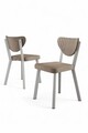 Set scaune 4 piese, Charlotte, Arfe, Cappuccino / Alb