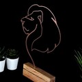 Decoratiune, Lion, 17x32x3.5 cm, Metal, Bronz