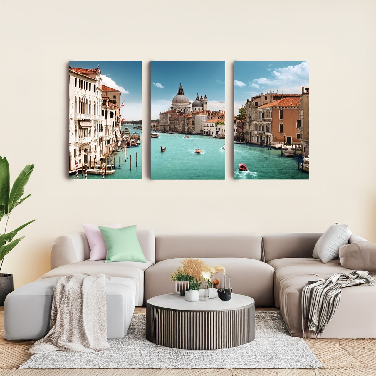 Tablou decorativ, 3PAN-CNV-3005, Dimensiune: 60 x 40 cm (3 bucăți), Multicolor — imaginea 3