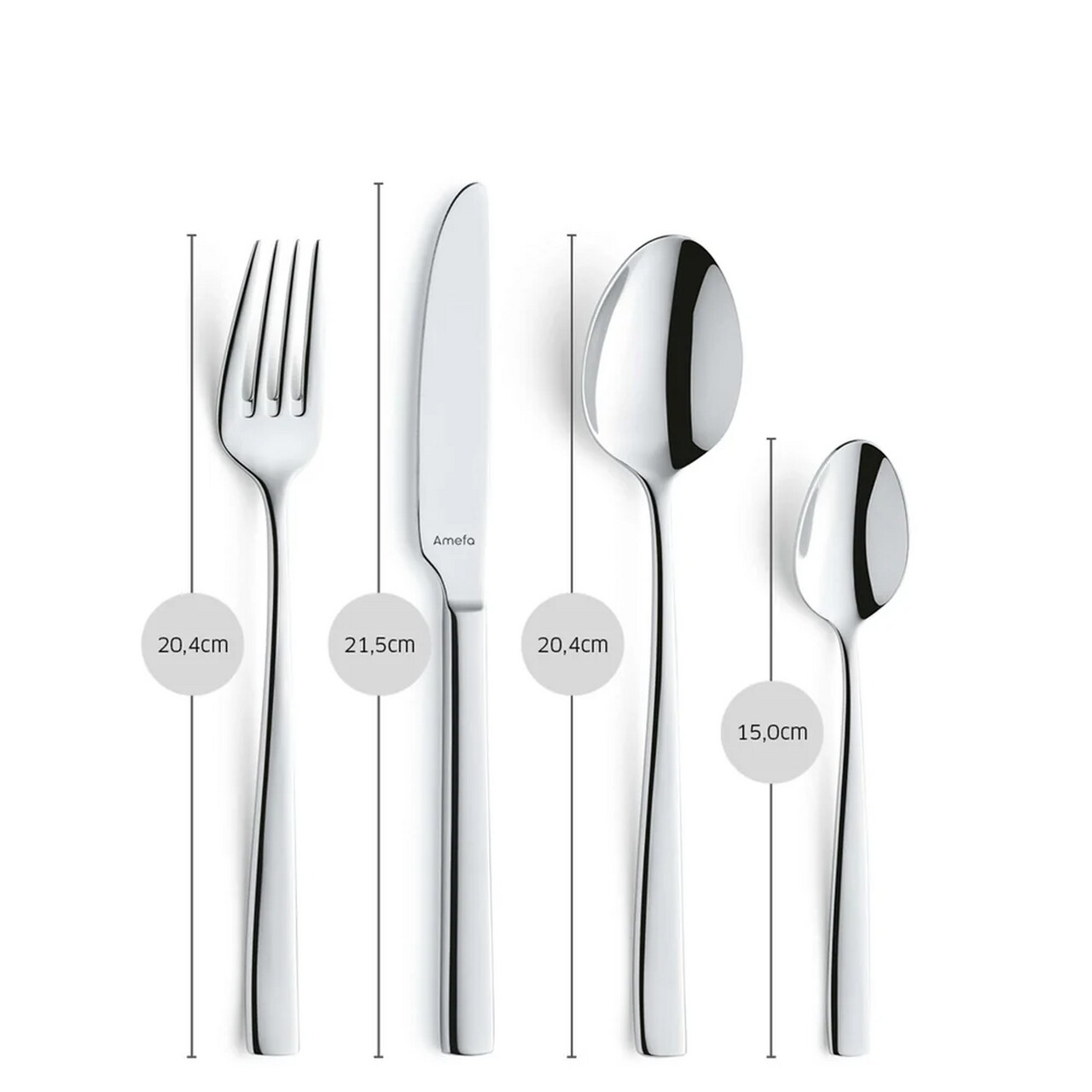 Set tacamuri 24 piese Amefa, Martin, inox 18/10, argintiu — imaginea 7