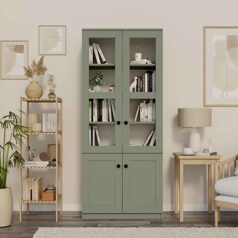 Dulap multifunctional, Hanah Home, Lisa 1600-135, 80x190x37 cm, PAL, Verde