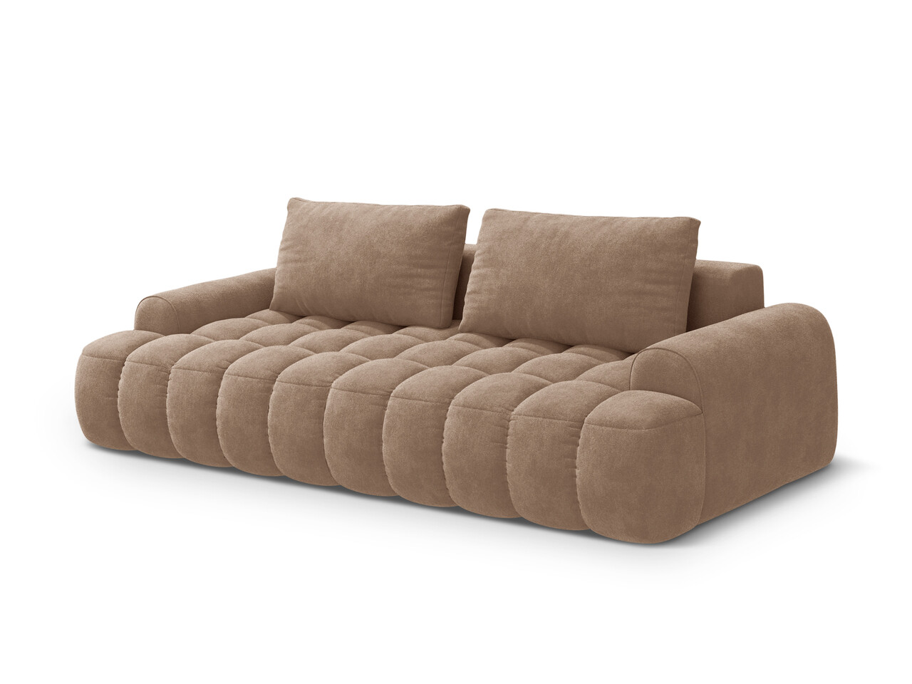 Canapea extensibila 4 locuri, Linz, Cosmopolitan Design, 250x100x84 cm, catifea, bej inchis - 1 | YEO
