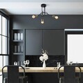 Lustra, Viraj - 10875, Fulgor, 45 x 45 x 32 cm, 3 x E27, 15W, negru