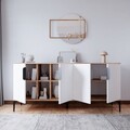 Consola, Qualex, Tarz, 180x79x40 cm, PAL, Stejar / Alb