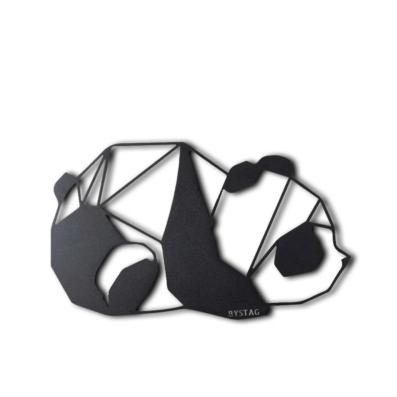 Decoratiune de perete, Panda, Metal, 31 x 51 cm, Negru - 1 | YEO