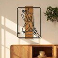 Decoratiune de perete, Muse, Cadru: Lemn (Grosime: 2 cm), Nuc negru