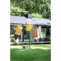 Uscator de rufe rotativ cu 4 brate + cu suport fixare pamant, Brabantia, Lift-O-Matic, 50 m capacitate de uscare, otel, antracit