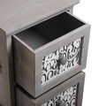 Dulap baie cu 4 sertare Ellison, Versa, 32 x 26 x 81 cm, lemn, gri