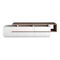 Comoda TV, Decorotika, Pia, 180 x 46.4 x 38.9 cm, pal melaminat, nuc/alb