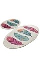 Set 2 covorase de baie Feather DJT, Chilai, 50x60 cm/60x100 cm, multicolor