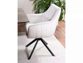 Scaun rotativ Azalia Velvet, Signal, 61x44x86 cm, catifea/otel, gri deschis/negru