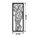 Decoratiune de perete, Vuslat, metal, 20 x 51 cm, negru