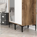 Dulap pentru haine, Hommy Craft, Kumsal RS, 80x47.5x201.4 cm, PAL, Nuc/Alb