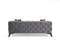 Canapea fixa Como, Hilena, 2 locuri, 197x90x73 cm, lemn, antracit