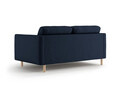 Canapea 2 locuri, Eden, Micadoni, 146x92x90 cm, catifea, albastru inchis