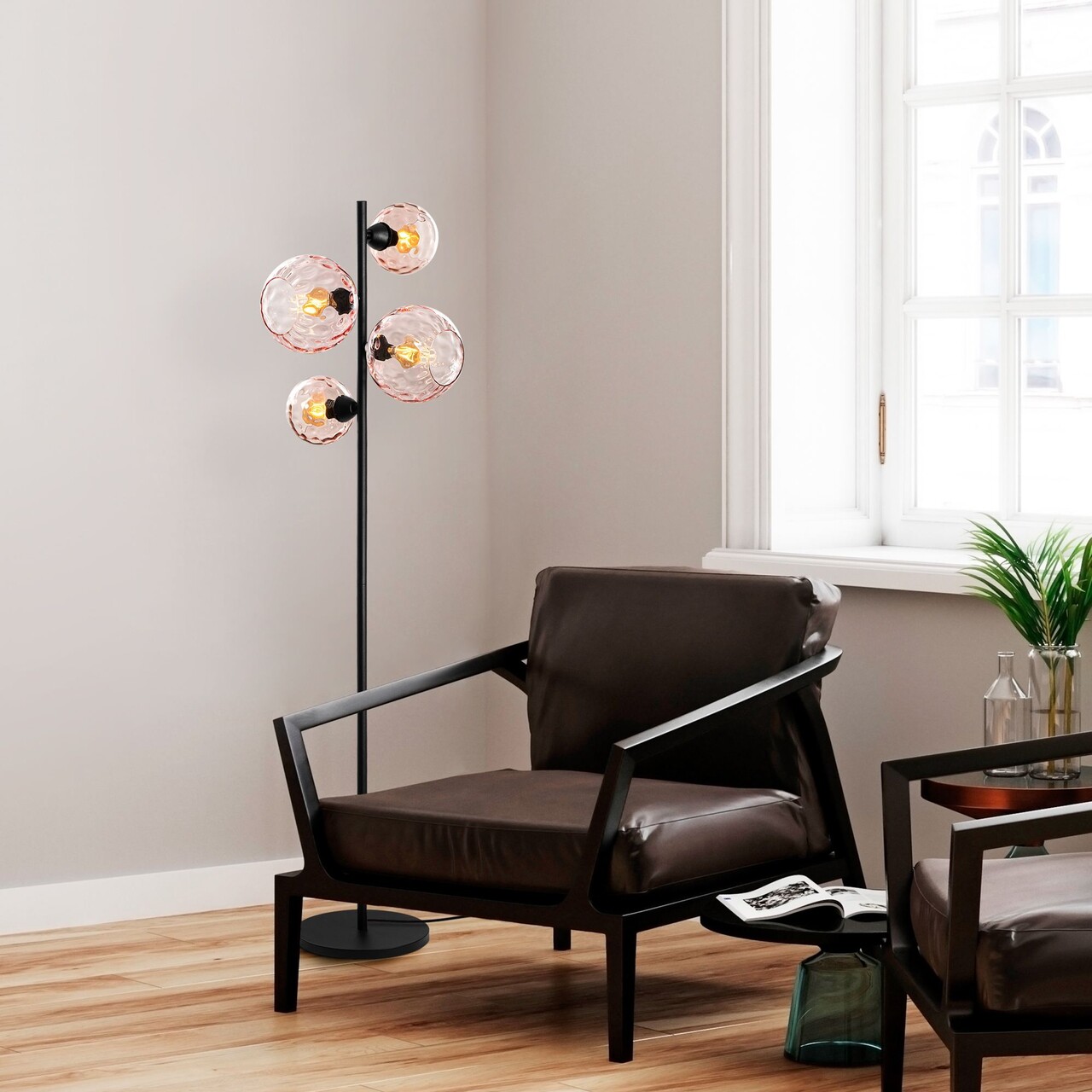Lampadar, L'essentiel Maison, 521SHN3654, Roz/Negru - view 3