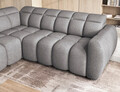 Coltar extensibil stanga 4 locuri ELTAP, LT-04PAO, Falconn, 258x208x107 cm, lemn/poliester, gri inchis