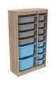 Dulap multifunctional, Estella, Montana Xs 2D4N8U, Gri Sonomo / Albastru