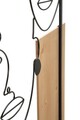 Decoratiune de perete Faces, Mauro Ferretti, 63x90 cm, fier/MDF, negru/maro