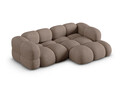 Coltar dreapta 3 locuri, Loretto, Cosmopolitan Design, 250x147x68 cm, tesatura structurata, cappuccino
