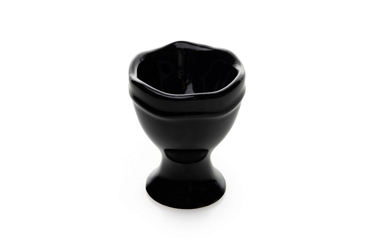 Set suporturi pentru ou, Keramika, 275KRM1313, Ceramica , Nu absoarbe apa, Negru - 2 | YEO