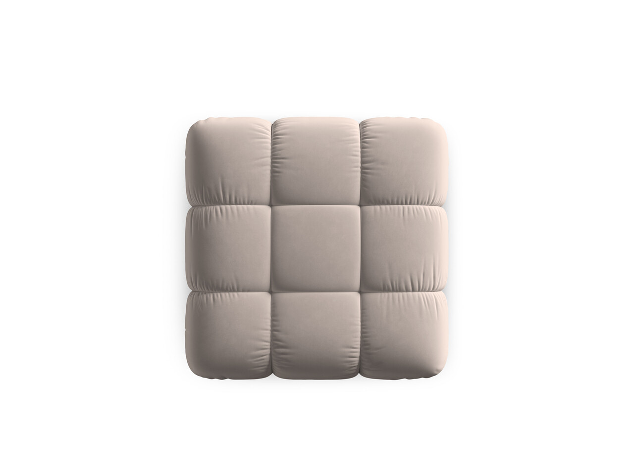 Taburet, Bellis, Micadoni Home, BL, 94x94x43 cm, catifea, bej - view 3