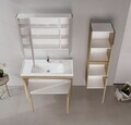 Dulap de baie cu chiuvetă, Hanah Home, Desna 100, Stejar Sonomo