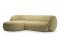 Coltar stanga 3 locuri, Kate, Micadoni, 285x176x76 cm, tesatura structurata, galben melanj