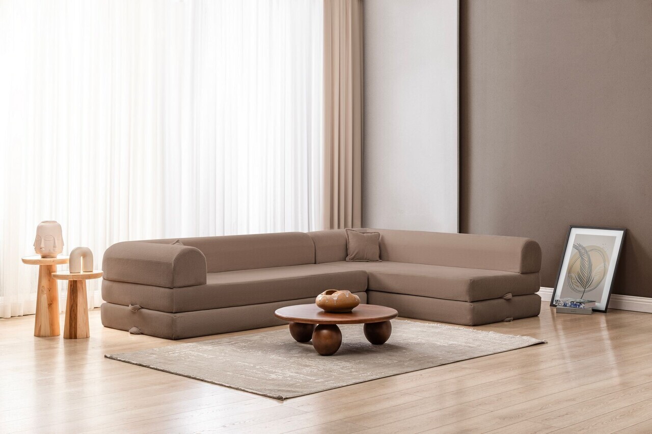 Coltar Atelier del Sofa 118FVL1504 MATERIAL TEXTIL CU NERVURI Bej