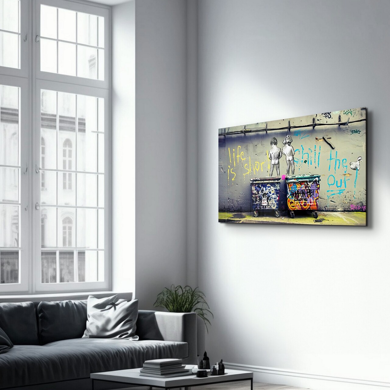 Tablou decorativ, OGLS-8078, Dimensiuni: 70 x 110 cm, Multicolor - view 4