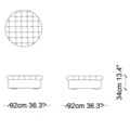 Taburet Cupon, Ndesign, 92x92x34 cm, lemn, roz