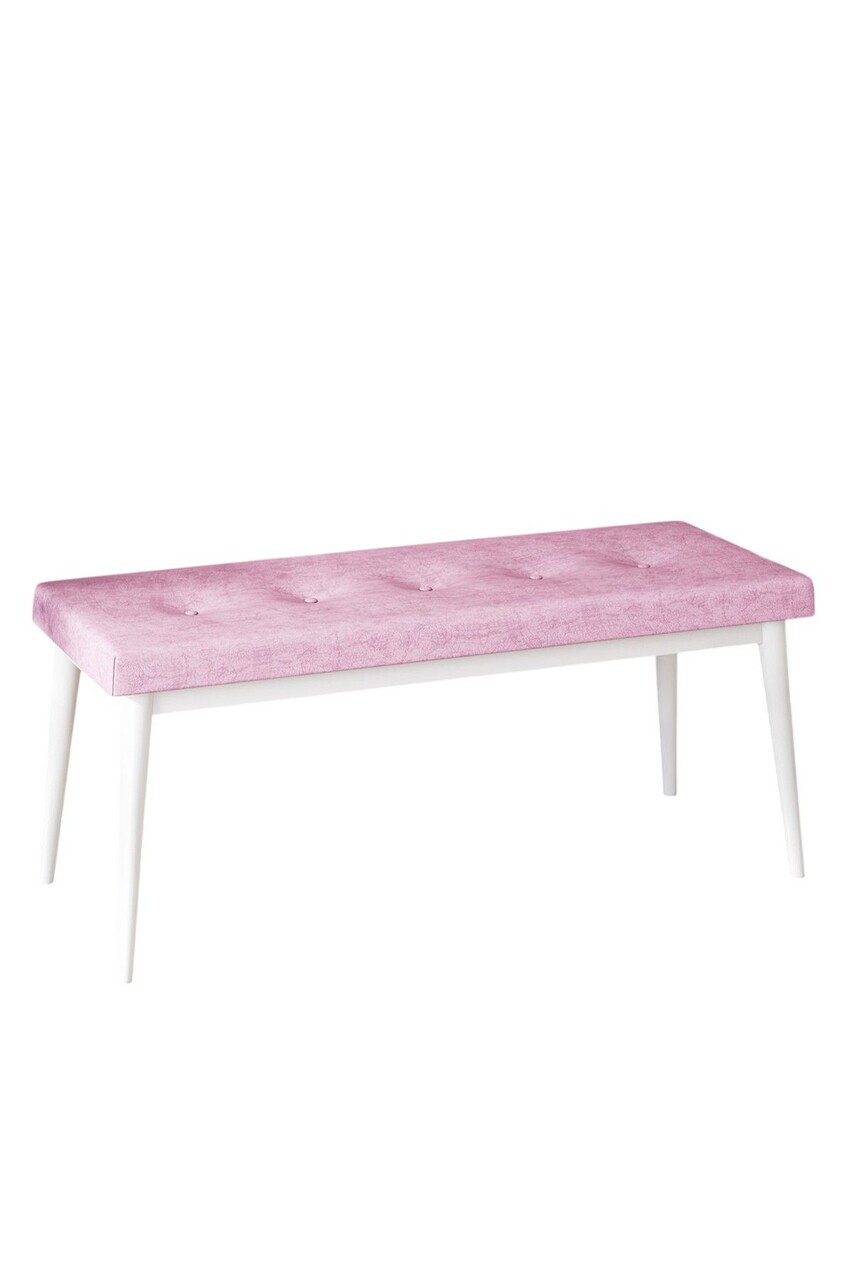 Banca, Hanah Home, Pera Bench, Roz/Alb — imaginea 2