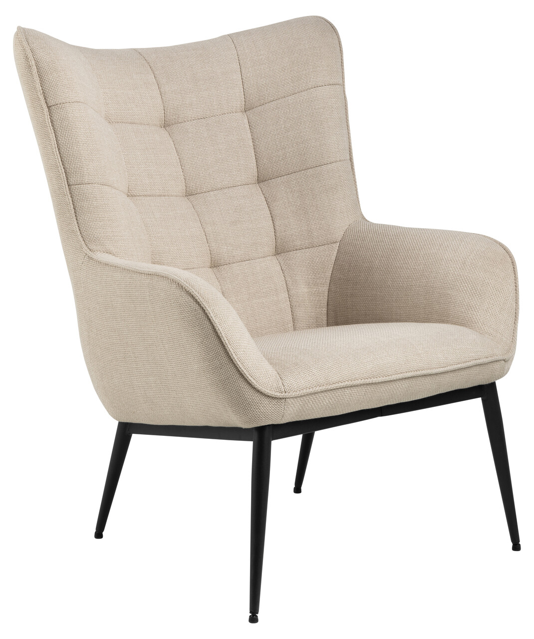 Fotoliu Redding, Actona, 76.5x91x99 cm, tesatura structurata/otel, bej