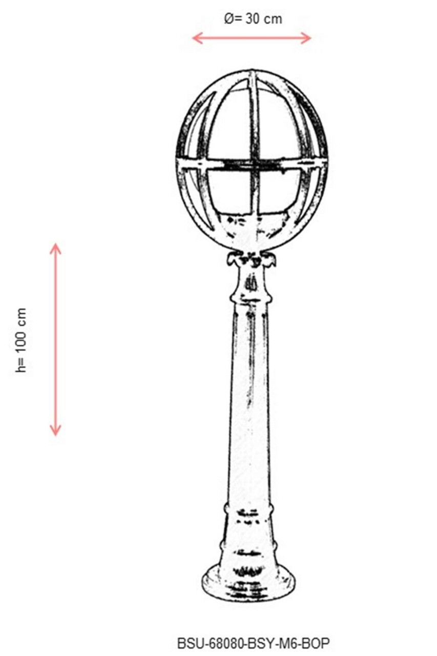 Lampadar de exterior, Avonni, 685AVN1131, Plastic ABS, Negru
