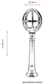 Lampadar de exterior, Avonni, 685AVN1131, Plastic ABS, Negru