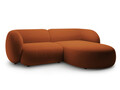 Coltar dreapta 2 locuri, Kate, Micadoni, 255x176x76 cm, catifea, teracota
