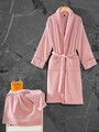 Set halate de baie, Cotton Box, Exclusive, Bumbac , Roz pudra
