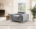 Fotoliu, ELTAP, AR-LAU-03NU, Laurence, 125x97x105 cm, lemn/poliester, gri